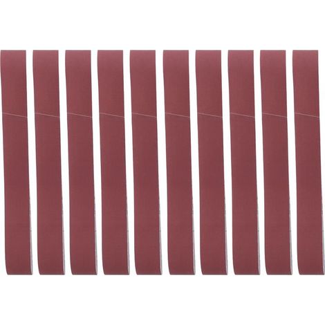 Strip of sanding in alumine, tool of polishing, of grinding, 740x40mm, for furniture, work of the wood, grit 240, 10 pieces (1/5)
