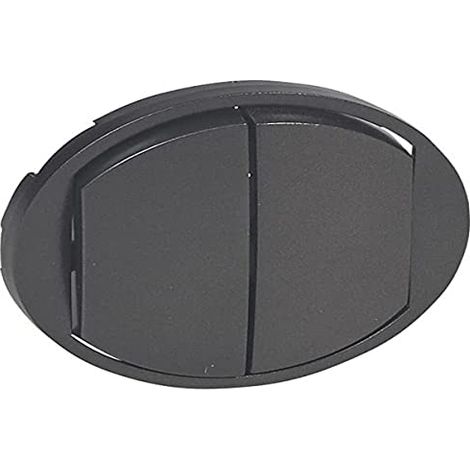 Enjoliveur interrupteur double graphite pour plaque Legrand – Installation simple sur Batibox – 67902