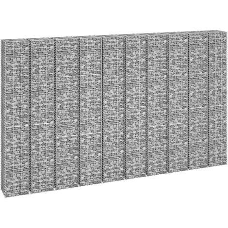 vidaXL Gabion Raised Beds 4 pcs 30x30x50/100/150/200 cm Iron