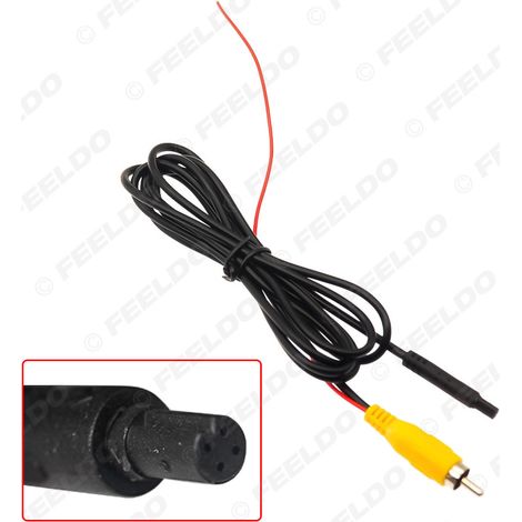 Câble de conversion à 4 broches pour caméra de recul de voiture (mâle vers RCA mâle), adaptateur de 1,5 mètre.