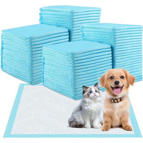 100 PCS Alaise pour Chien, 60×60 cm Tapis absorbant Chiot et Chat, Tapis de Propreté Animaux de Compagnie avec 6 Couches, il Est Capable de Sécher Rapidement et Empêche les Infiltrations D'eau (1/5)