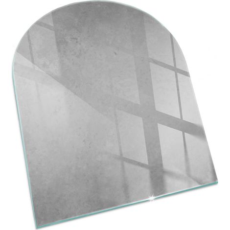 Funkenschutz Glasplatte Funkenschutzplatte für Kamin Ofenglas Gehärtetem Glas Bodenplatte Kaminglas Betonoberfläche mit Effekt 80x70 cm