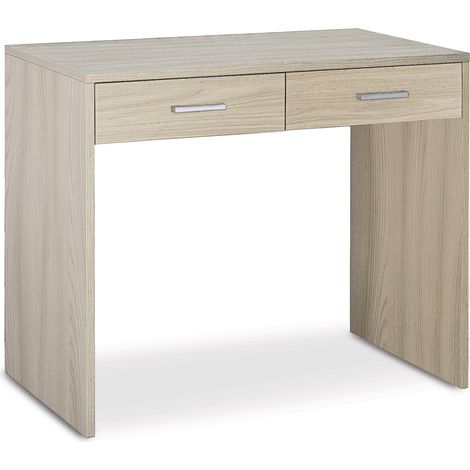 Scrivania da Ufficio 2 Cassetti 91x76x55 cm Olmo Chiaro (1/3)