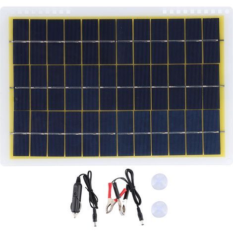 Panneau Solaire extérieur Assemblage de Module photovoltaïque en polysilicium 18 V 10 W IP65 étanche Convient pour Le Cyclisme, la randonnée, Le Camping (1/5)