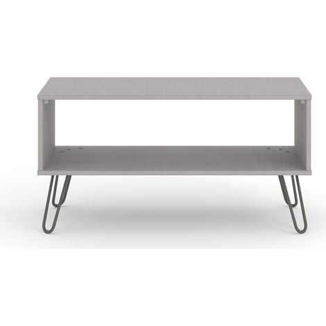 Open Coffee Table - Textured Manufactured Board/Metal - 91 x 45 x 46.6 cm - Grey (1/3)