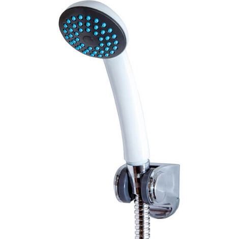 Showerdrape Iso White Single-Spray Pattern Shower Head