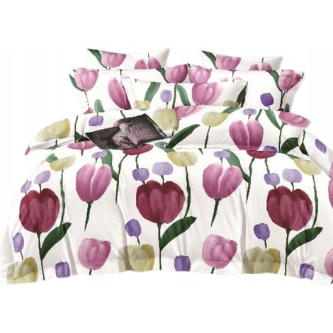 Set di biancheria da letto Parylux "Tulipani colorati" Copripiumino 1 pz 200x220cm (1/5)