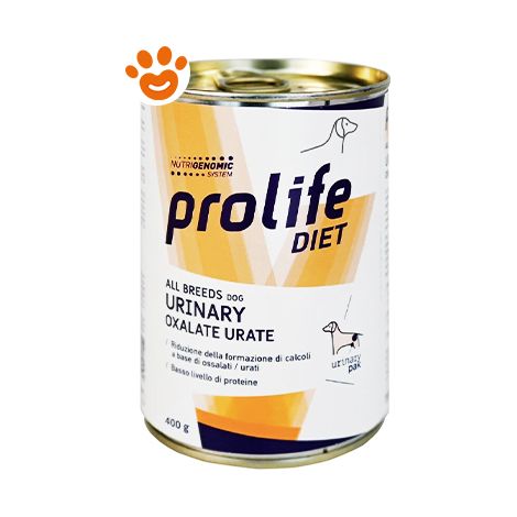 Prolife Dog Diet Urinary Oxalate Urate All Breeds - Prolife Dog Diet Urinary Oxalate Urate All Breeds - Lattina Da 400 Gr