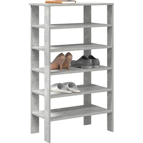 vidaXL Schuhregal Betongrau 61x32x105 cm Holzwerkstoff (1/5)