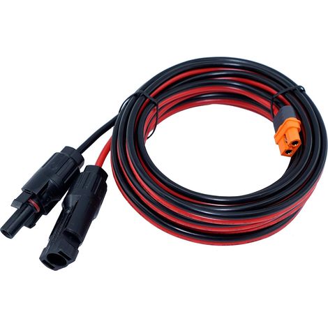 Câble solaire vers XT60i - 3,5 m - Courant de charge via 8 A - Câble solaire 4 mm² - XT60i - Compatible avec Delta (1/5)