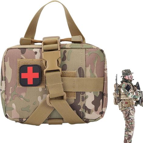 Sac De Survie - Sac De Rangement Extérieur En Nylon 1000D Étanche - Pour Randonnée Camping Alpinisme - 18 x 14 x 6 cm - 1 Pièce (1/5)