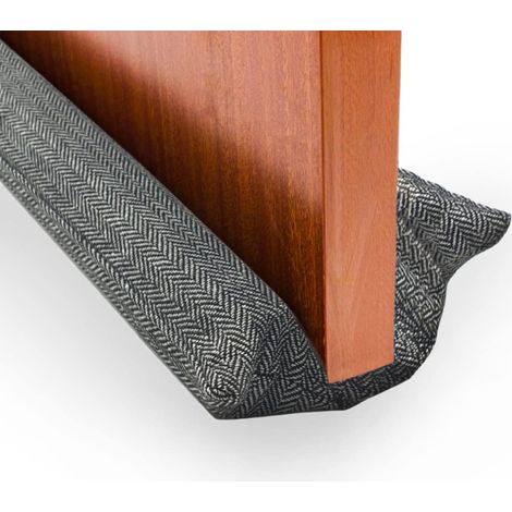 1 Bas De Porte Isolant,Double Boudin,Réglable 80-90cm,Tissu Lavable,Portes Et Fenêtres (1/5)