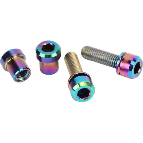 Vis de direction de vélo en titane M5x18mm, alliage haute résistance et durable, couleurs disponibles. (1/5)