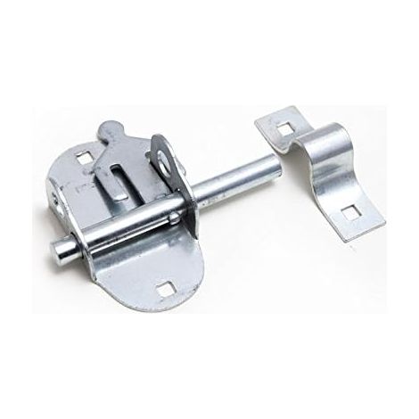 Lot de 2 verrous de porte ovales en acier zingué (1/2)
