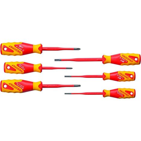 Gedore VDE 2162-2172 PM-06 Kit cacciaviti Croce Phillips, Taglio, Plus / Minus (1/4)