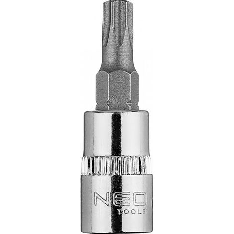 Embout Torx TX27 sur douille 1/4", courte, 37 mm (1/5)