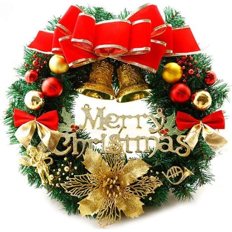 Guirlande de Noël avec boule, arc, décor de Noël (1/4)