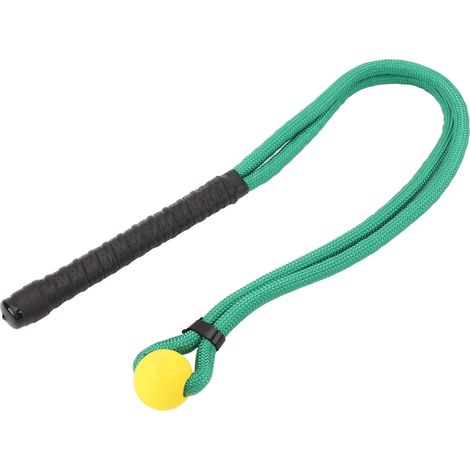 Corde d'entraînement pour swing de club, poignée confortable en nylon et caoutchouc, pour corriger la posture (verte) (1/5)