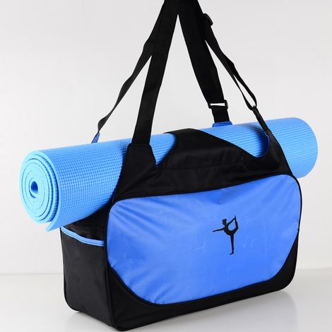 Sac de Yoga en Polyester, conception de viscosité, grande capacité 48x24x1 6cm/18.9x9.4x6.3in, fourre-tout de gymnastique pour le sport, Yoga, bleu ciel