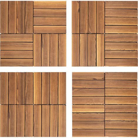 TERRASSENFLIESE 36er-Pack Hartholz 30,5 cm × 30,5 cm, wasserdichte