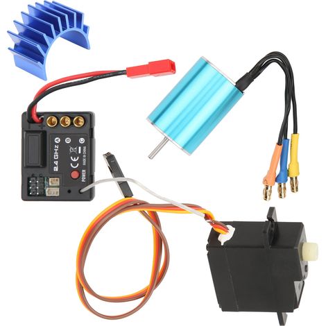 Kit servo/ESC moteur brushless durable avec dissipateur thermique pour voiture RC SG1603/1604 (1/5)