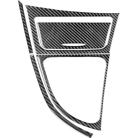 Compatible avec BMW Série 1 E81 E82 E87 E88 2008-2013 en fibre de carbone Accessoires décoratifs pour intérieur de voiture (kit de 5 panneaux de levier de vitesse) (1/5)