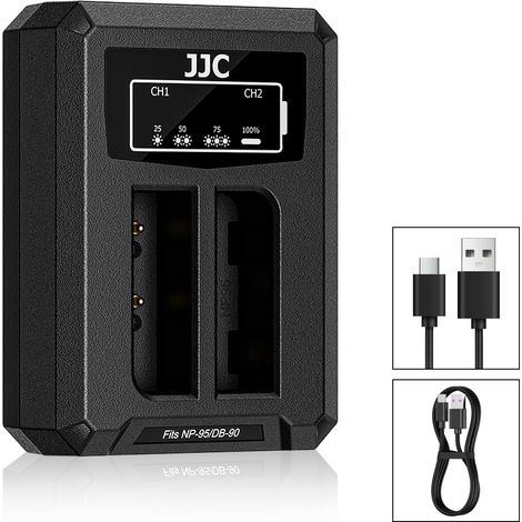 NP-95 Chargeur de Batterie USB Double Adaptateur pour FinePix X100T, X100S, X100, X30, X-S1 Chargeurs pour Appareil Photo numérique NP-95 DB-90 (1/5)