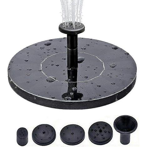 Pompe à eau solaire pour bain d'oiseaux - 13,5 cm (1/5)