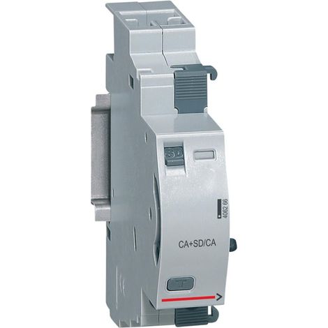 Contact auxiliaire inverseur + contact signal défaut inverseur ( CA + SD ) DX³ - 6A 240V - 1 module - 406266 - LEGRAND