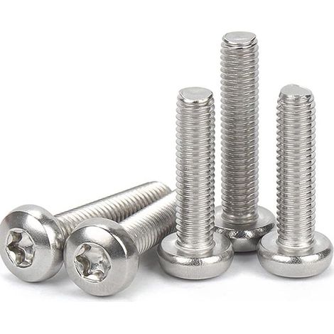 25 Vis Torx à Tête Plate M6 X 25mm en Acier Inoxydable - Filetage Complet à Tête Bombée pour Machine (1/5)