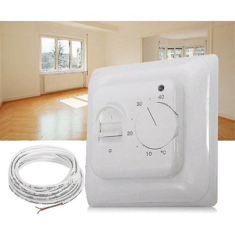 Thermostat de chauffage au sol électrique, interrupteur de contrôle de température + câble de capteur (1/5)