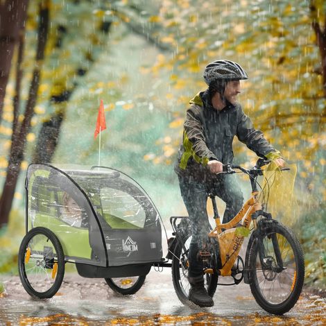 Bâche de pluie pour remorques à vélo enfant, avec fenêtre, 76 x 61 x 61 cm, transparente (1/5)