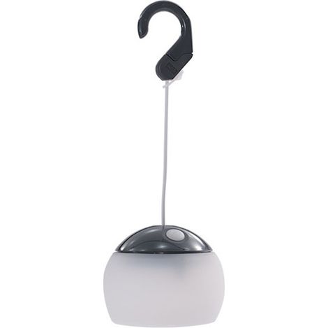 Lanterne de camping USB LED 2000 mAh, trois niveaux de luminosité - Noire (1/3)