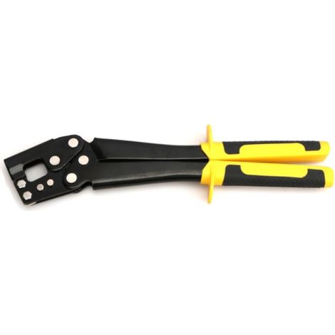 Morsetto per chiglia in acciaio leggero - montaggio a soffitto - installazione con morsetto a punzone - morsetto per trapano - giallo - acciaio 45 (1/5)