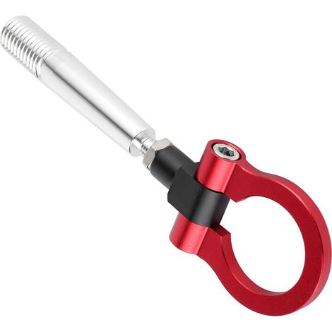 Crochet de remorquage style JDM à visser, anneau de remorquage pour course sur circuit, compatible avec Infiniti FX35/FX45/FX50 QX70 rouge (1/5)