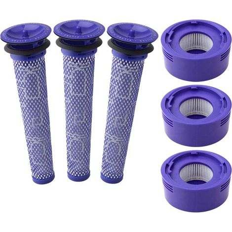 Kit Filtre HEPA Post Moteur et Pré Filtre Compatible Aspirateur Sans Sac Rechange (1/4)