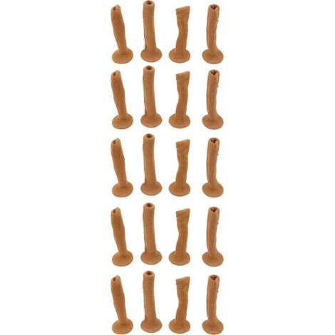 Lot de 20 protections pour pieds de table en feutre et silicone épais, couleur camel. (1/5)