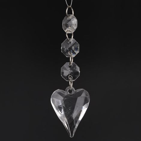 Pendentif décoratif acrylique transparent boule perle DIY suspension ornement accessoire (K) (1/5)