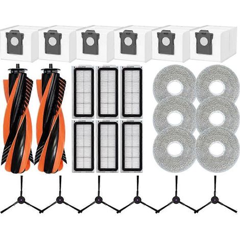 Pour Cecotec Conga X70 accessoires brosse principale, brosse latérale, filtre HEPA et serpillière sac à poussière (1/5)