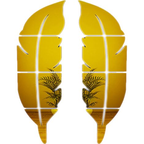 Sticker Miroir Acrylique 3D - Effet Réfléchissant - Pour Mur Lisse et Sec - 2 Pièces (1/5)