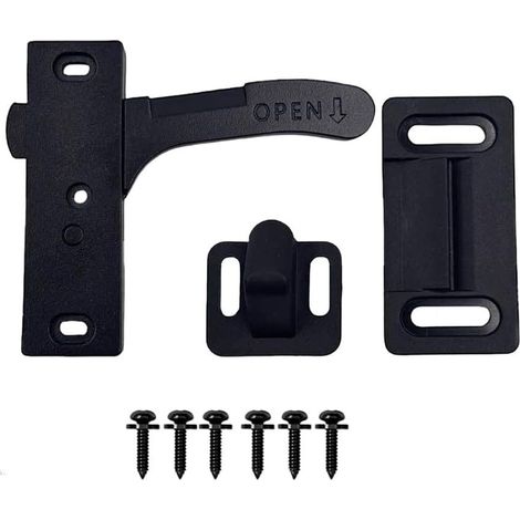 Loquet de porte moustiquaire pour camping-car - Pour droitier - En alliage de zinc - Pour remorque de voyage - Kit d'installation facile (1/5)