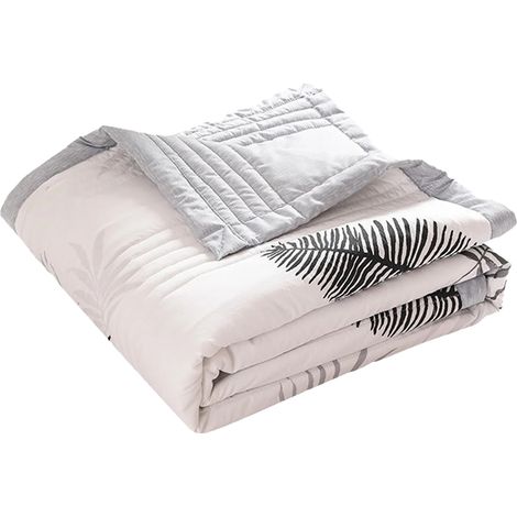 Lightweight bedspread, soft microfiber summer bedspread, modern style floral patterned bedspread for all seasons, 150 x 200 cm
