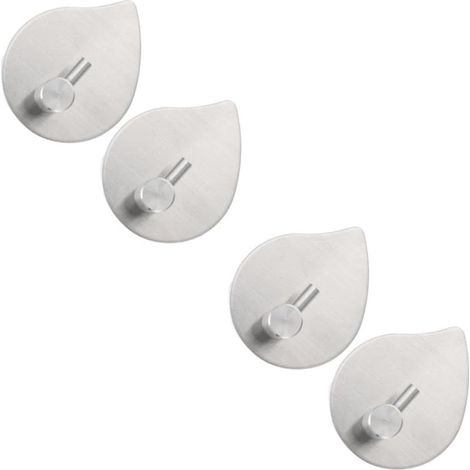2 Ensembles Patère Murale Crochet Salle De Bain Patère Salle De Bain Autocollants De Carrelage De Salle De Bain Crochets Soi Crochet Créatif En Acier Inoxydable Cintre 2 Pièces 2 (1/5)