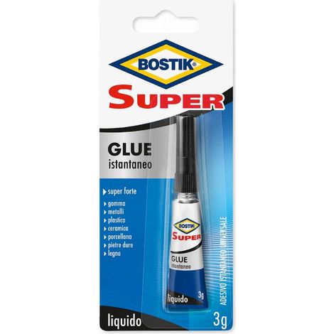 Adesivo istantaneo "Super Glue" ideale per incollaggi invisibili e resistenti in tubetto da 3 gr -12 Pezzi (1/3)