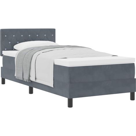 Maison Exclusive - Boxspringbett mit Matratze Dunkelgrau 90 x 200