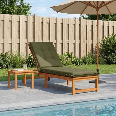 vidaXL Coussin de transat GEMERT 100 % polyester Vert olive (1/5)