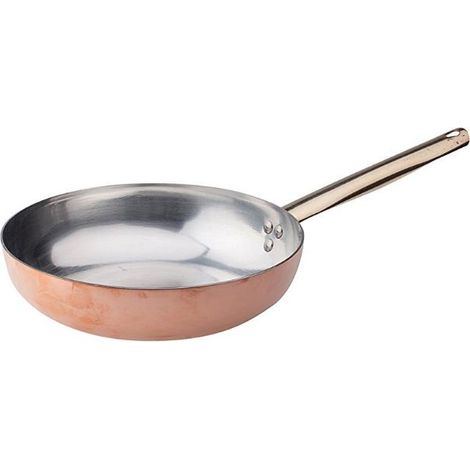 Padella in Rame Liscio Stagnato Svasata 24 cm Agnelli