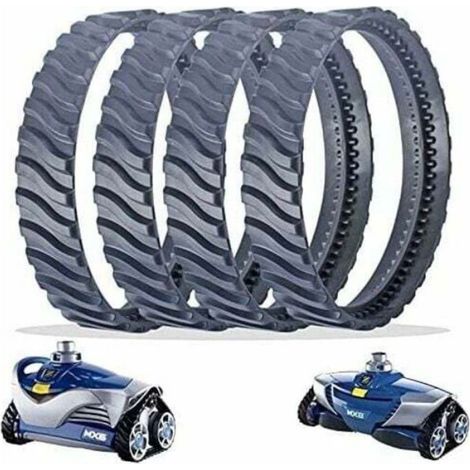 Chenilles de Remplacement - Piscine - Caoutchouc - Compatible Zodiac Baracuda MX6 MX8 - Diamètre Extérieur 6 Pouces - Lot de 2 (1/4)