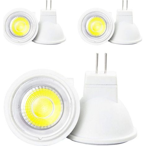 6 Lampada MR11 GU4 Led AC/DC 12V 3W 300LM Neutro 4000K D35X31mm