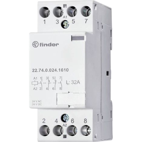 Finder 22.74.0.230.1310 Contacteur d'installation 4 NO (T) 230 V 1 pc(s) A071762 (1/3)